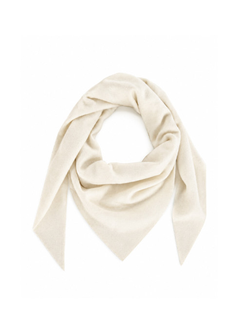 Kibo scarf triangle creme melange 