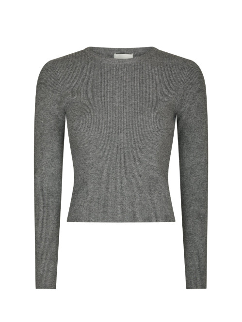 Kirrera knit blouse dk grey mel 