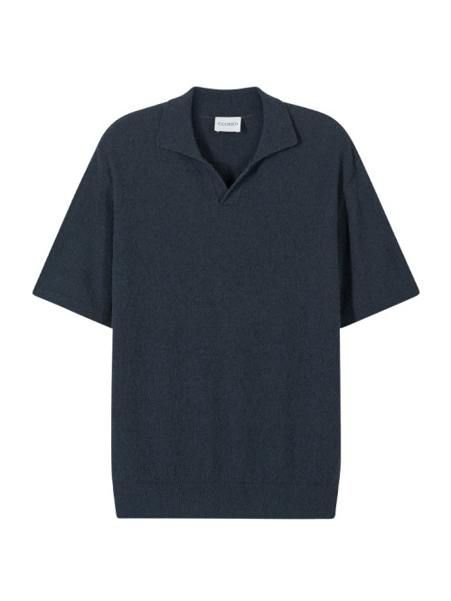 Knit polo magma black 