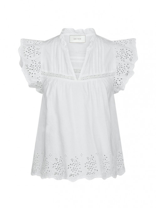 Kyoti embroidery top white 