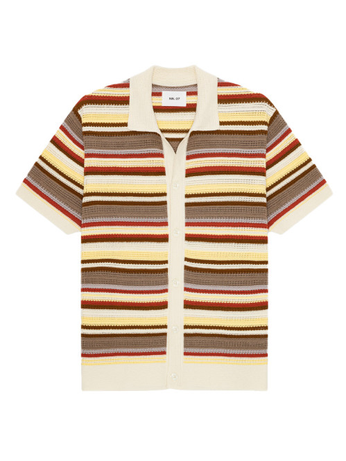Lars polo cardigan ivory 