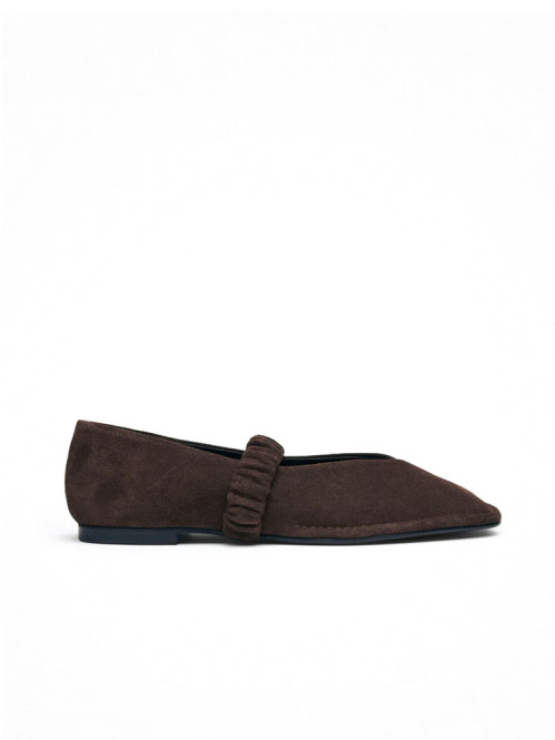 Lautan ballerina suede brown leather 
