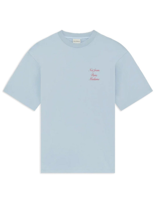 Le t-shirt slogan calligraphy lt blue 