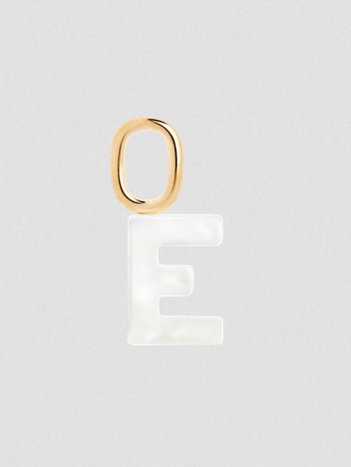 Lucid letter charm gold E 