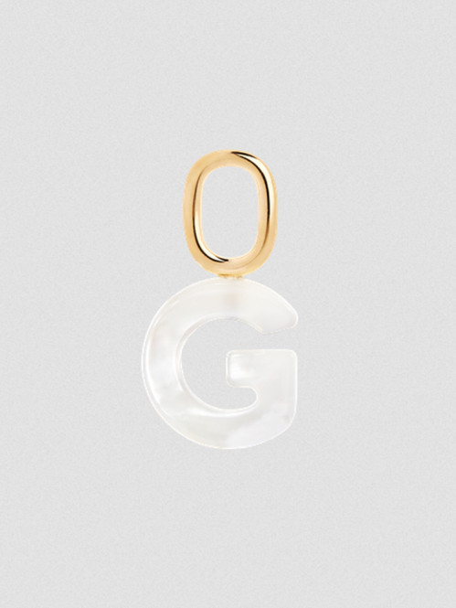 Lucid letter charm gold G 