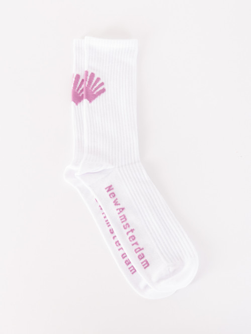 Logo socks wht purple 