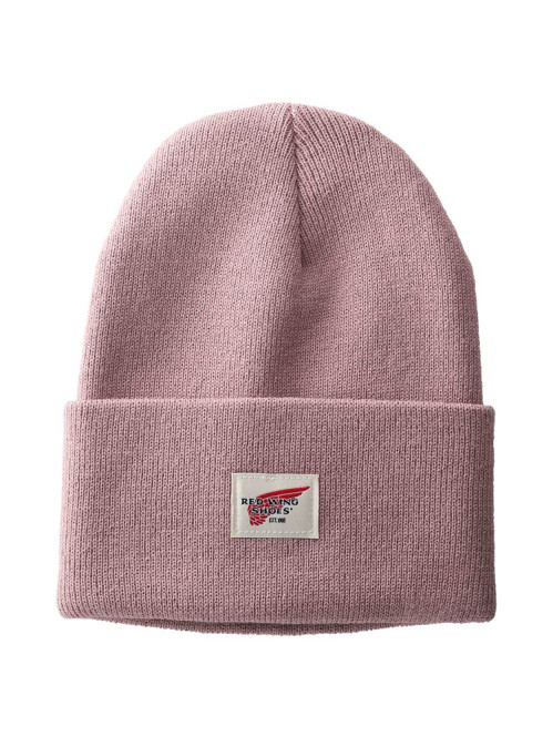 Logo knit beanie pale rose 