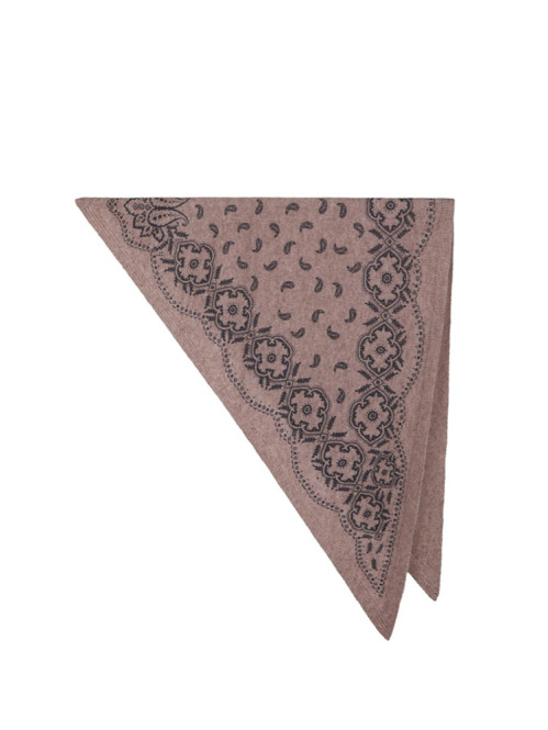 Lolana paisley knit scarf beige mel 