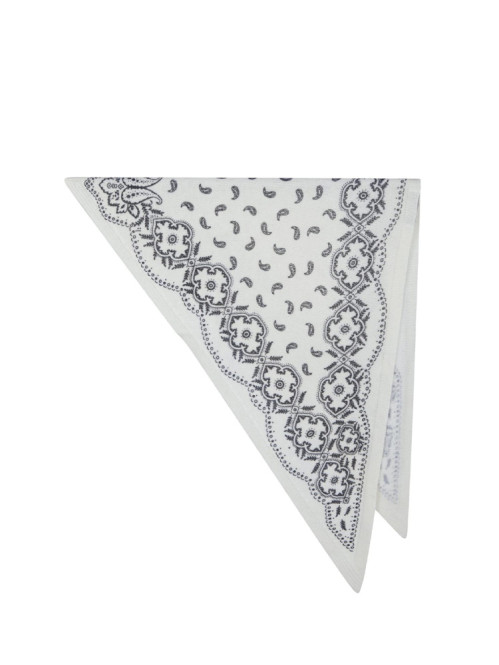 Lolana paisley knit scarf off white 