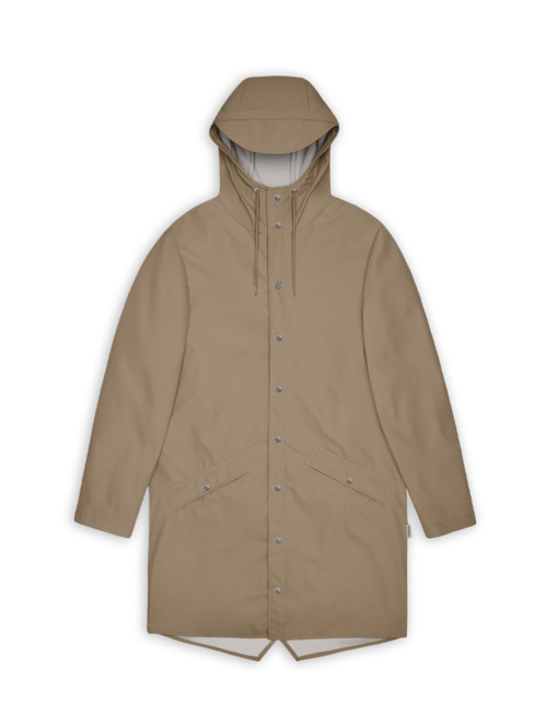 Long rain jacket beige 