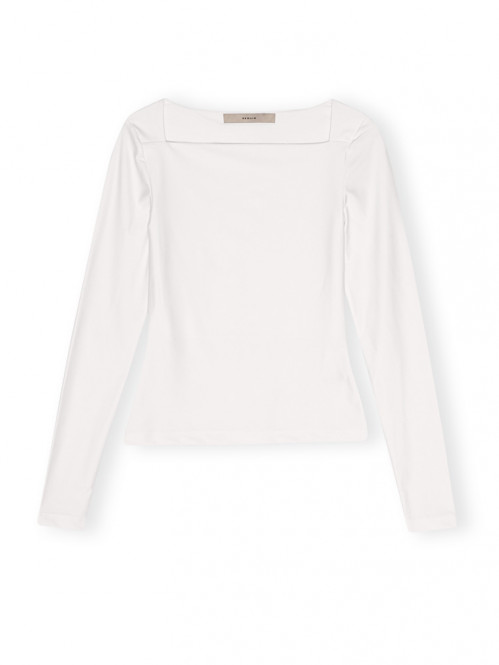 Long sleeve jersey top bright white 
