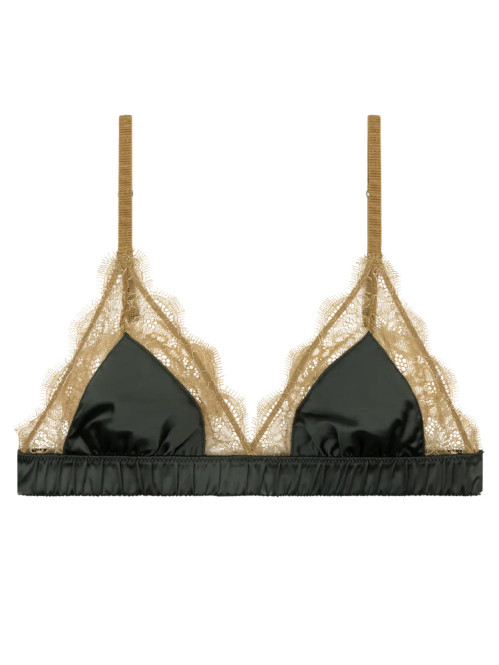 Love lace bra dark green 