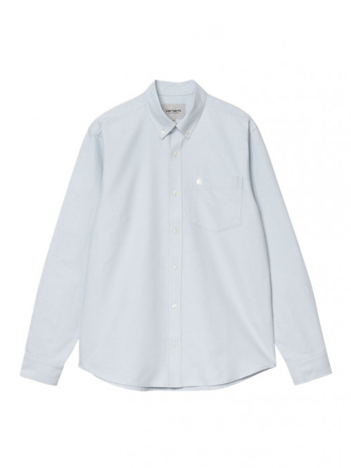 LS c logo shirt blue white 