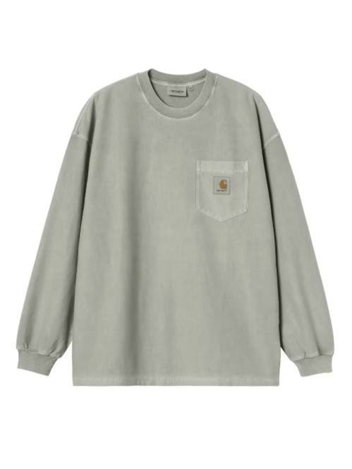 LS loose pocket t-shirt shady green 