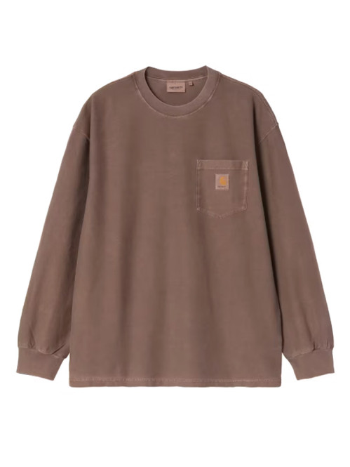 LS loose pocket t-shirt tobacco 
