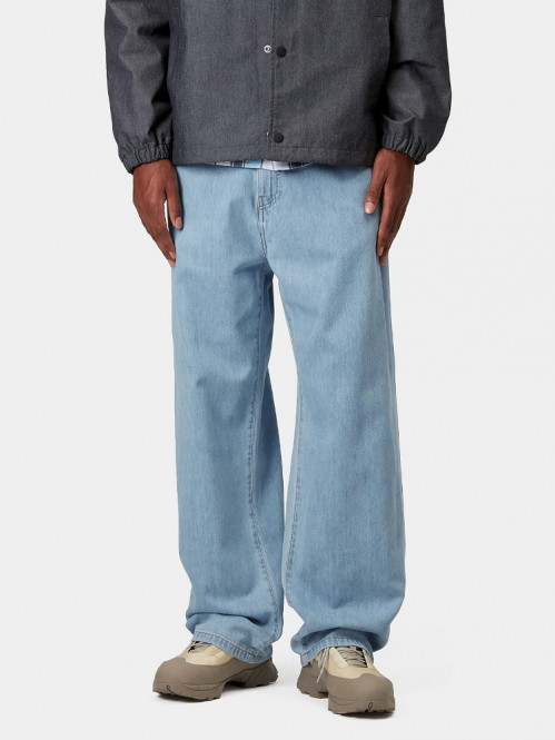 Lucas pant cotton denim blue bleached 