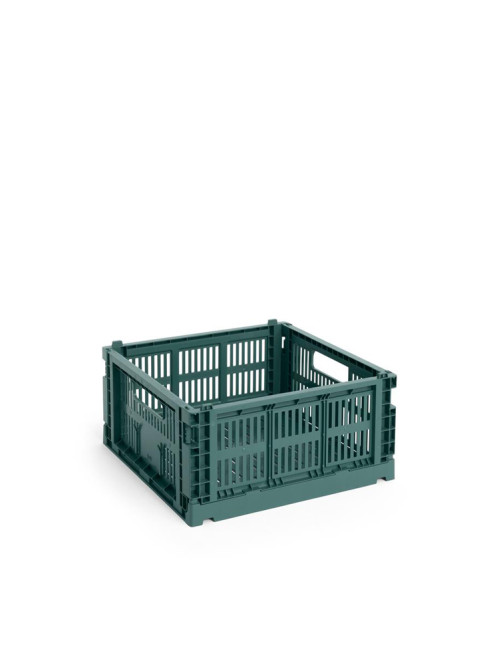 Colour crate M square dark green 