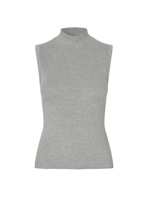 Magen sl crochet-m evelyn top grey mel 