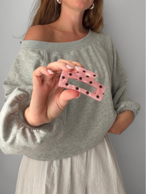 Maja clip rose polkadots 