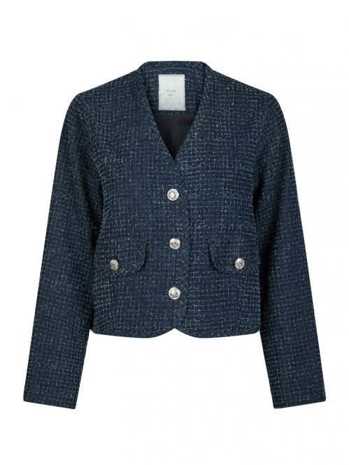 Manua denim structure jacket dk blue 