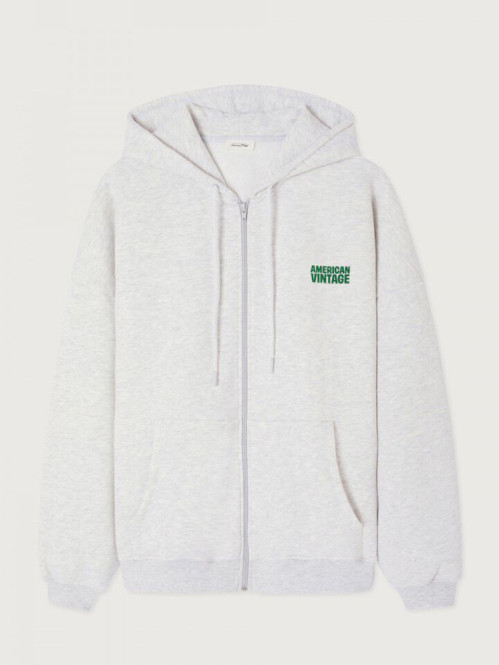 Mbap 03c zip hoodie gris chine 