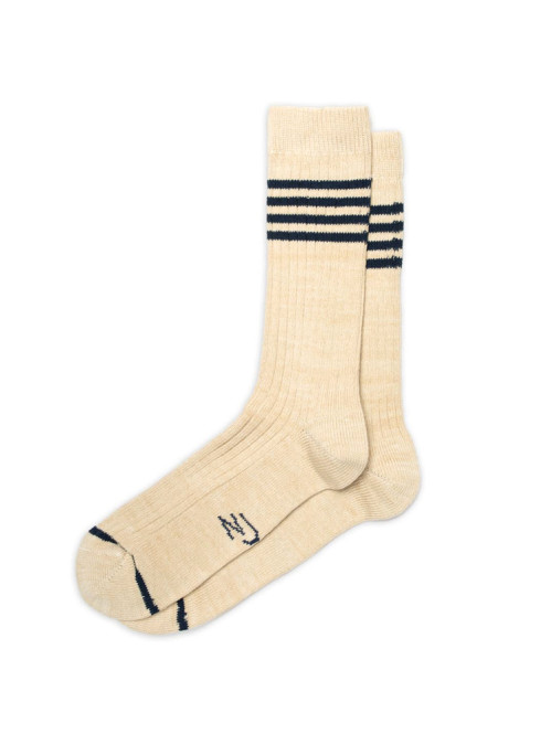 Men tennis socks blue beige 