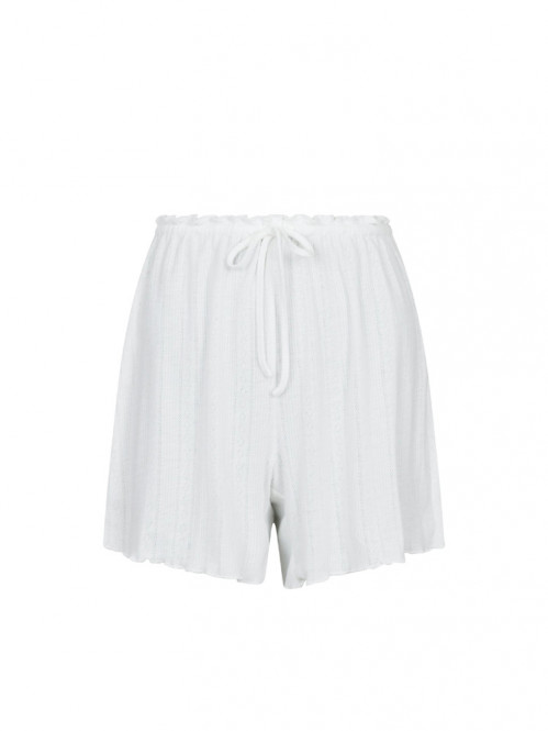 Merritt pointelle shorts white 