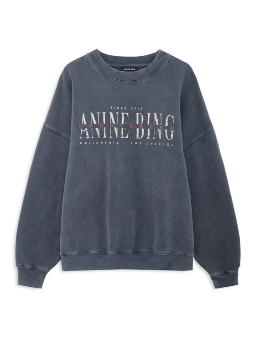 Miles sweatshirt sport club washed black 