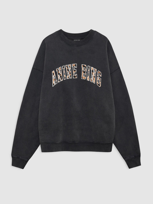 Miles sweatshirt anine bing leo washed black 