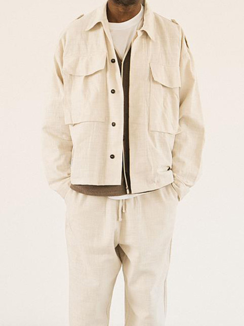 Military overshirt panna 