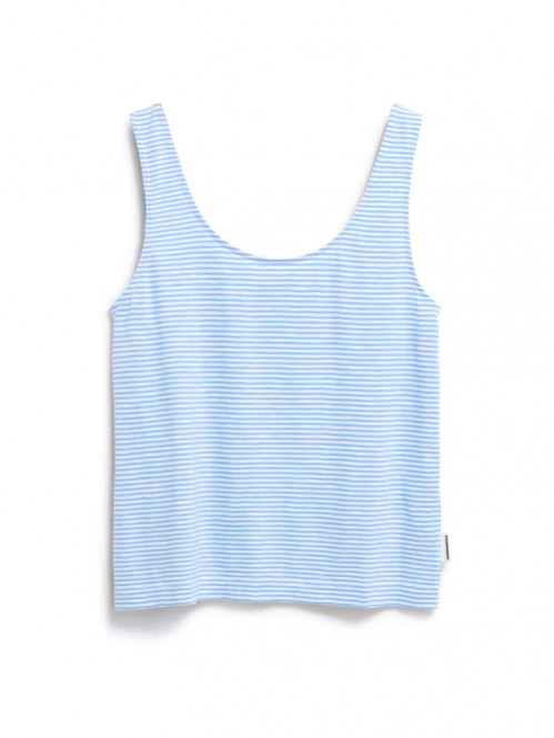Minaami lita top oatmilk silky blue 