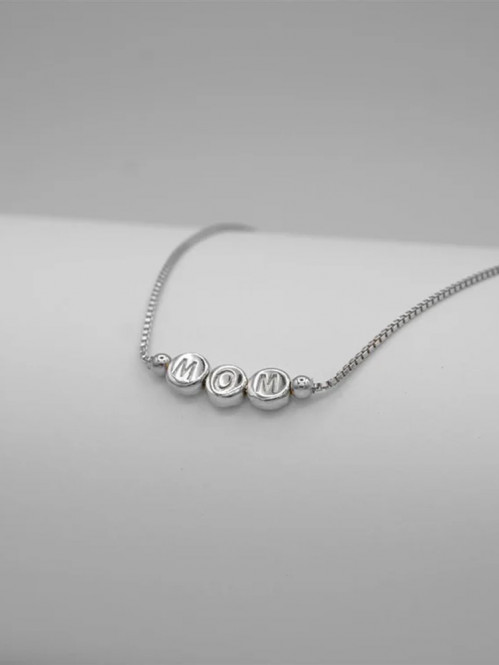 Mom necklace silver 