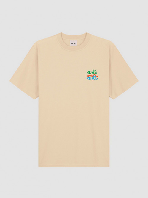 Multi logo t-shirt cream L