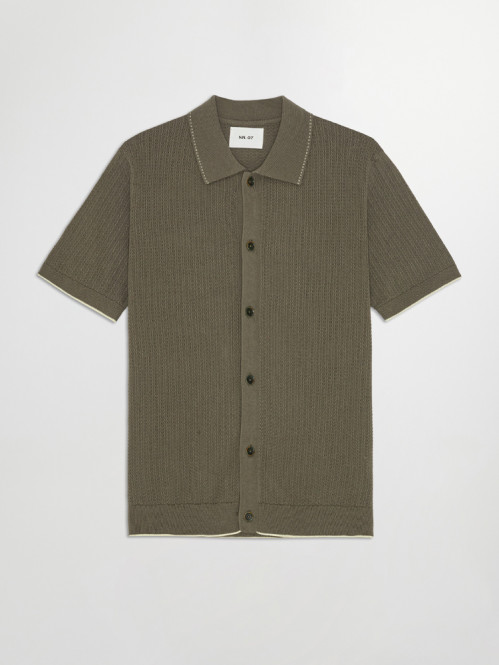 Nalo polo cardigan capers 