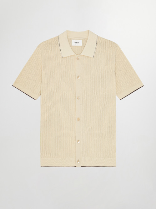 Nalo polo cardigan ivory L