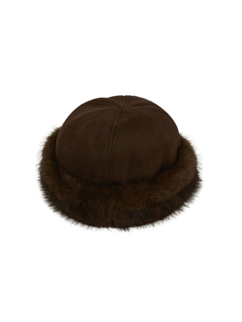 Nappi faux fur hat brown 