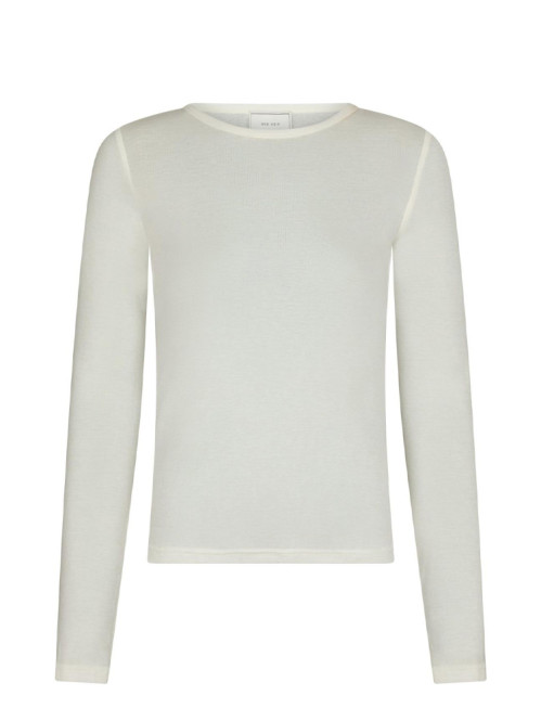 Nella fine rib blouse white 