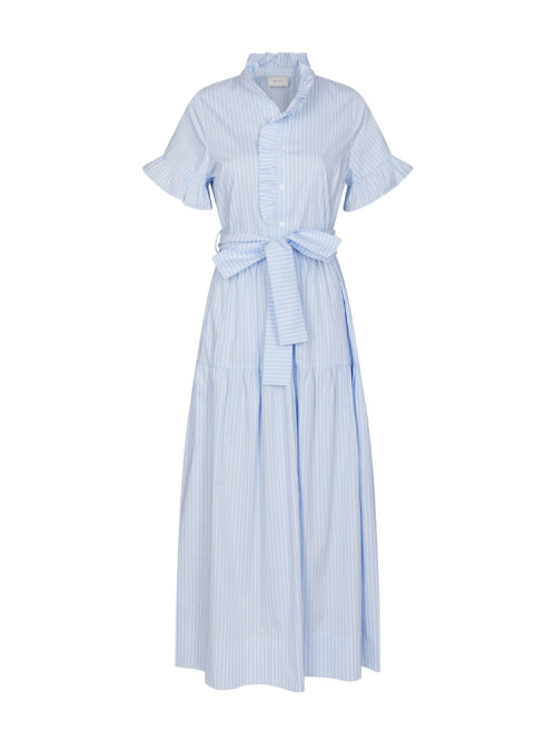 Nellie soft stripe dress light blue 