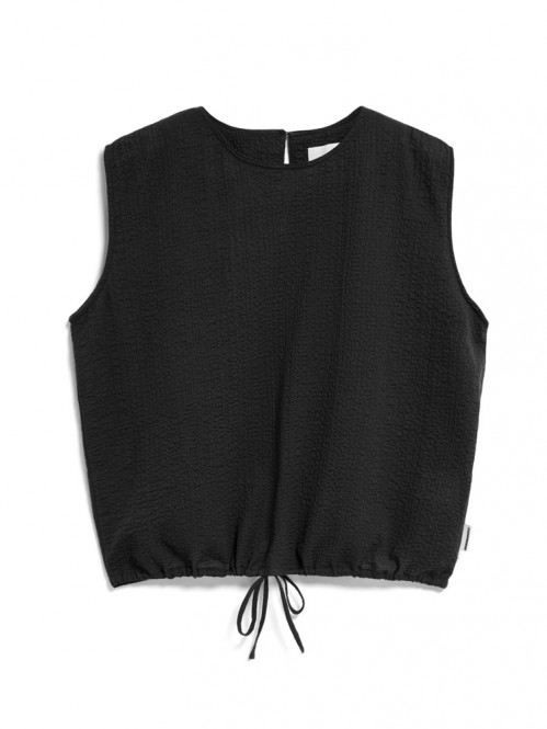 Neraa crinkle top black S