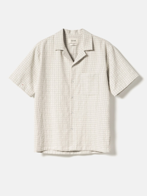 Nilio shirt lt grey check 