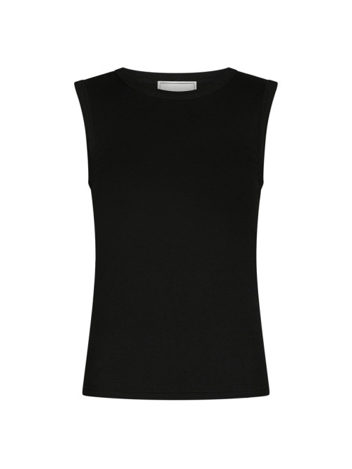 Nimbi fine rib top black 