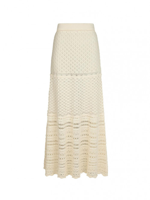 Pillina crochet knit skirt creme 
