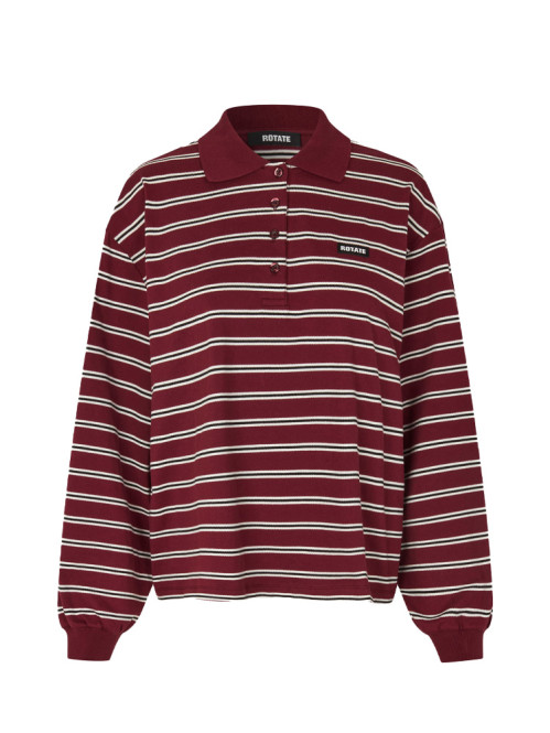 Pique longsleeve polo zinfandel 