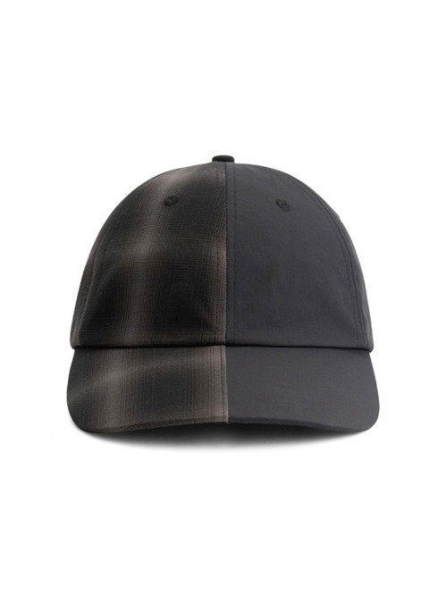 Plaided nylon cap black plaid 