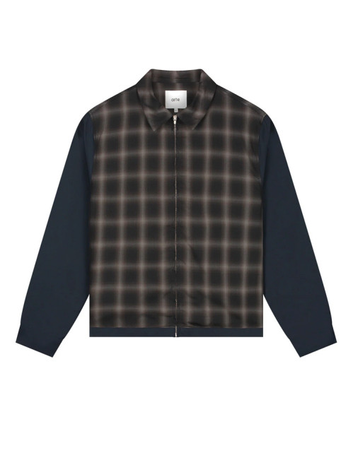Plaided shirt jacket plaid 