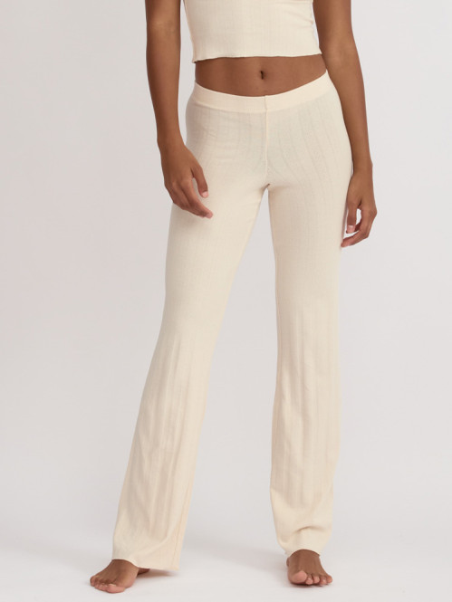 Pointelle straight leg pant cloud 