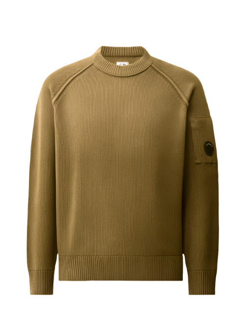 Chenille cotton crew neck ermine 