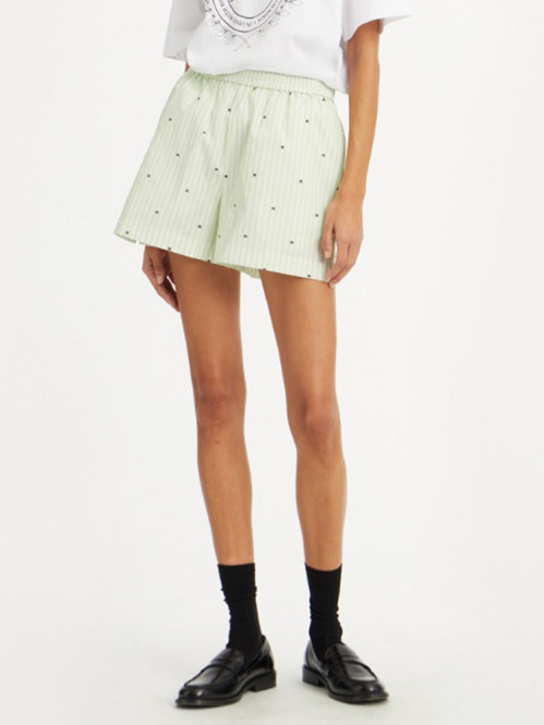 Poplin shorts gleam green comb 
