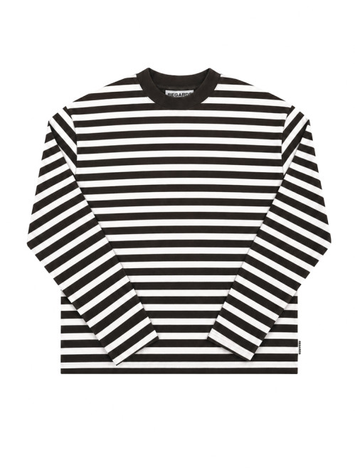 Striped oversize longsleeve espresso snow 