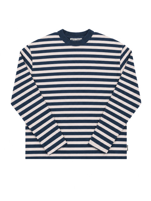 Striped oversize longsleeve navy rose 